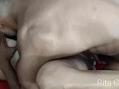 My son's cousin saw me in lingerie and we had a delicious fuck with a cumshot