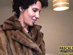 hey, this tied up blindfolded milf sub gets fingered hard!