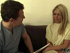 Blonde Amateur Sucks Cock In The Glory Hole