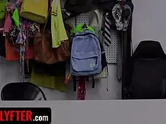 Shoplyfter security guard confronts thief over stolen dress