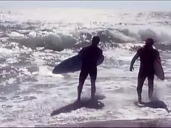 Slutty brunette in high heels gets fucked hard on the bed