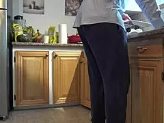 milf wife rims ass in kitchen like a whore