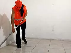 Why is the nurse sucking the janitor's big cock in the hospital?