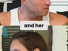 caught in a surprising moment with an older woman.