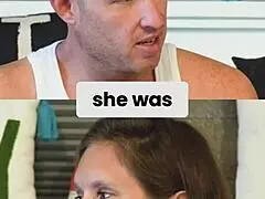 caught in a surprising moment with an older woman.