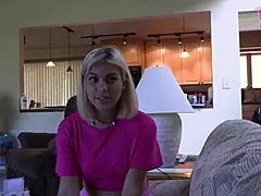 Babysitter Lilith Grace seduces Seth into a creamy finish inside her on bed.