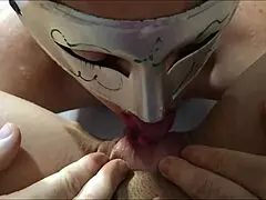 watch the wife make her cuckold lick that cum