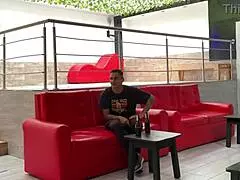 hey, i spot this cute tattooed guy at the bar and fuck his curvy ass in the bathroom