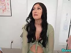 Hot Latina Milf Craves Wild Breeding in Office 3some Action Now