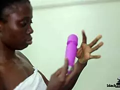 Caught the chubby wife with toys