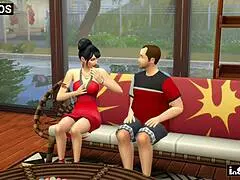 every night, stepdad and stepdaughter sneak taboo sex behind mommy's back.