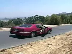 rough double penetration hits outdoors. curly redhead slut moans in raw anal hitchhiker xxx.