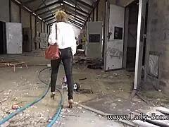 Lady Sonia Strips Nude and Flashes Boldly in Public Outdoor Scene