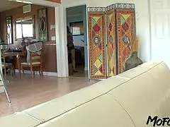 Brunette amateur enjoys step dad's cock