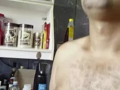 Cooking up a storm in the kitchen while getting down and dirty with some wild action. It’s a homemade fitness vibe!