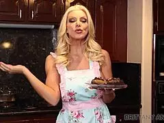 Brittany andrews dildo fucks her wet pussy in heels. solo milf compilation with jerk off instructions.