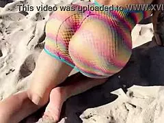 Pretty milf on the beach