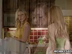 Stepmom cory chase and stepdaughter myra share family time with glasses and shaved looks