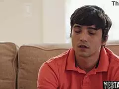 i'm a big tits milf stepmom blowing my horny teen stepson to motivate him for a job