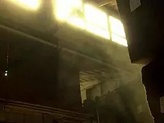 brunette milf licks monster cock in heels outdoors for facial cumshot