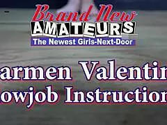 horny brunette carmen valentina rubs dick and gets twat fucked