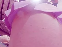 yo, she’s recording without panties to find a guy for deep anal action later!