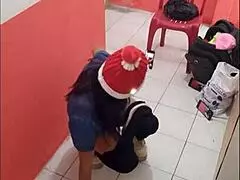 In Hospital Corridor On Christmas Eve, No Patients, Showing Off My Ass While Recording. Horny Because Boyfriend Will Fuck Me Soon.