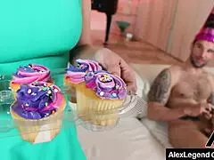 Blonde stripper Ashley Graham rides Alex Legends' French dick