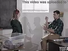 Petite blonde teen pounded by mature teacher after drama practice session.