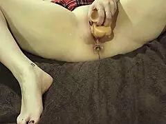 Sticking My Plug In My Ass While I Fuck Myself With Wet Pierced Nipples And Pussy