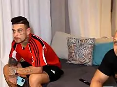 Teasing young spreads ass and pussy for mature blowjob