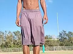 Skinny Black Uncle Works Out Solo at Home