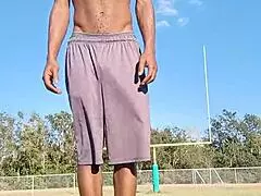 Skinny Black Uncle Works Out Solo at Home