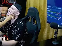 belinha baracho grabs host, kisses him, and grips his cock hard