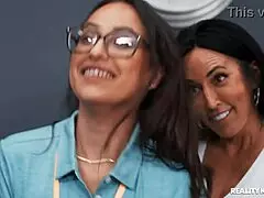 euro woman experiences intense group pleasure in interracial gangbang scene