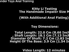 Wow, Kitty Li tests huge Impaler dildo with anal fisting! 😱