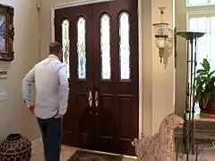 i knocked on the door n got into hot sex with big fake tits