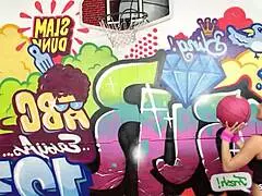 LOU LOU PETITE AND PAIGE ASHLEY ENJOY OUTDOOR ACTIVITIES IN LINGERIE.