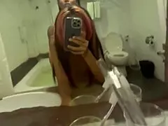 real amature homemade myanmar couple get wet in the bath room