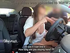 Me getting naughty with no panties, asking stranger for help outdoors