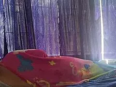 Colombian couple wakes up for passionate bedroom massage and fuck