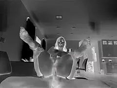 Naughty nanny teaches with a special spoon