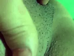 alone at home, she relaxes quietly