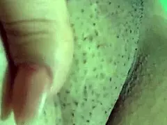 alone at home, she relaxes quietly