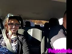 Tattooed Latina brunette shines in a steamy casting with hot kisses. Action heats up in the car on the way to the hotel.