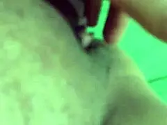 alone at home, she relaxes quietly