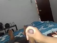 Amiga spies on me masturbating and swallows