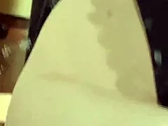 elza kom wears sexy nylon stockings