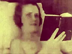 My secret vintage granny gives hairy blowjob in retro style.