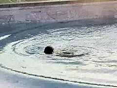 monika fox gives blowjob and rimming by pool at sunset.